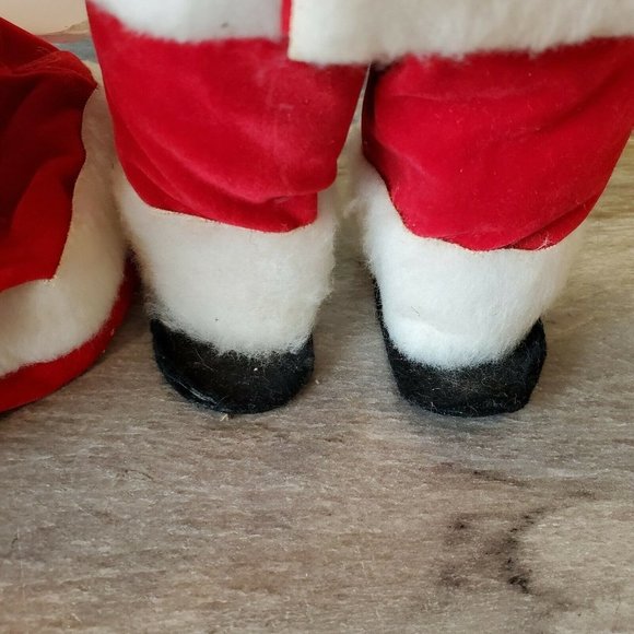 Vintage MCM‎ Kitschy Christmas Mr Mrs Santa Claus Dolls Handmade 13" Detailed - Picture 8 of 9